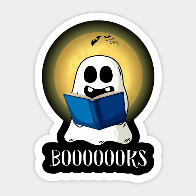 Booooooks Shirt Boo Read Books Halloween Sticker by foxmqpo